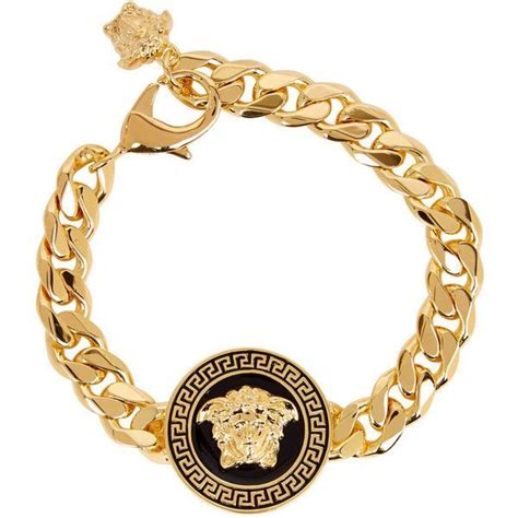 versace men's bracelet silver